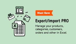 Export-Import to Excel PRO: products, categories..