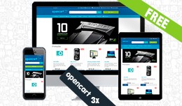 Free Opencart theme with improvements blue or da..